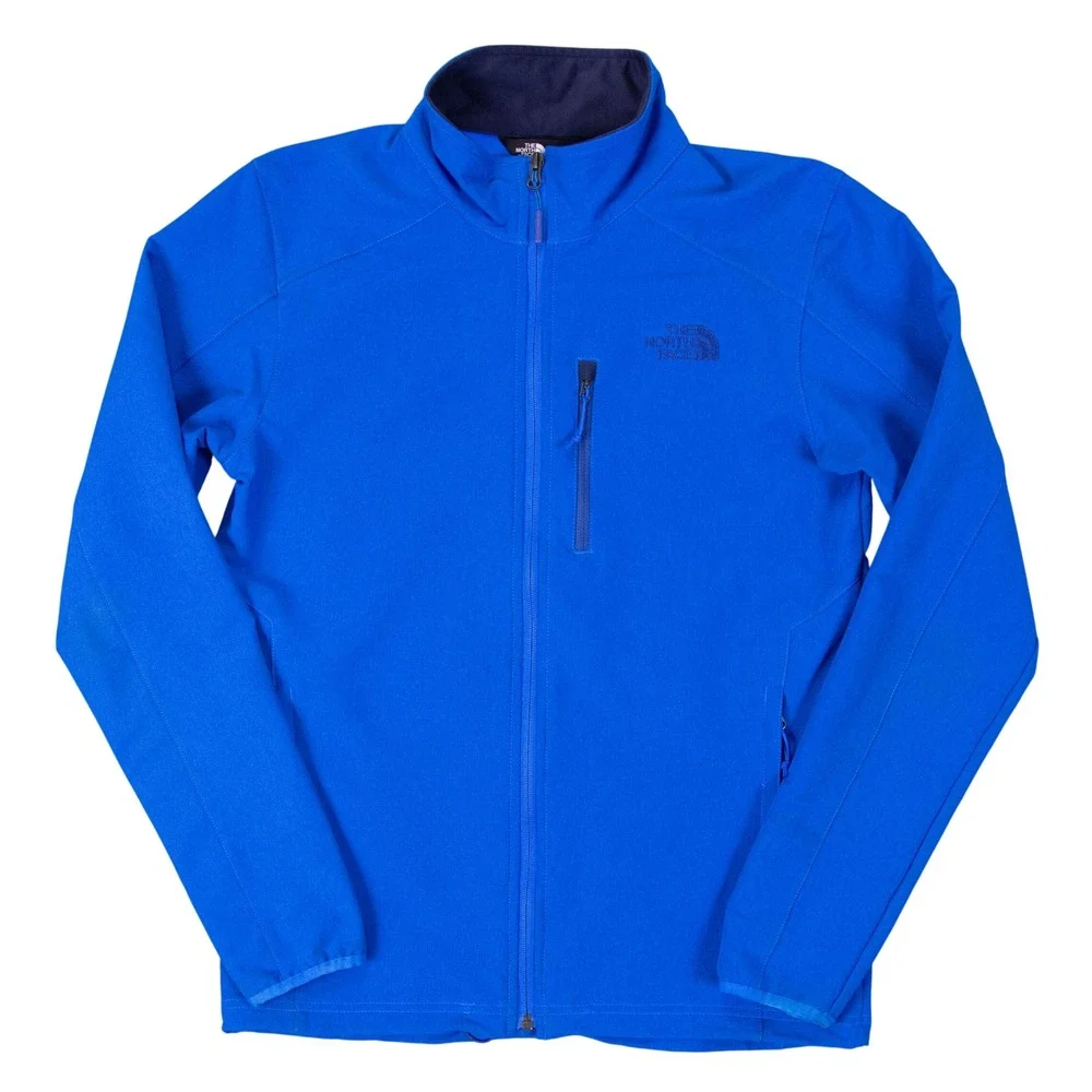 The North Face Mens Apex Bionic Softshell Jacket Blue Full Zip Size S Windwall
